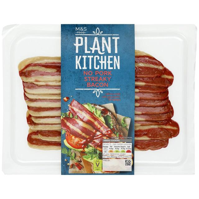 M & S Plant Kitchen No Pork Streaky Vegan Bacon, 180g