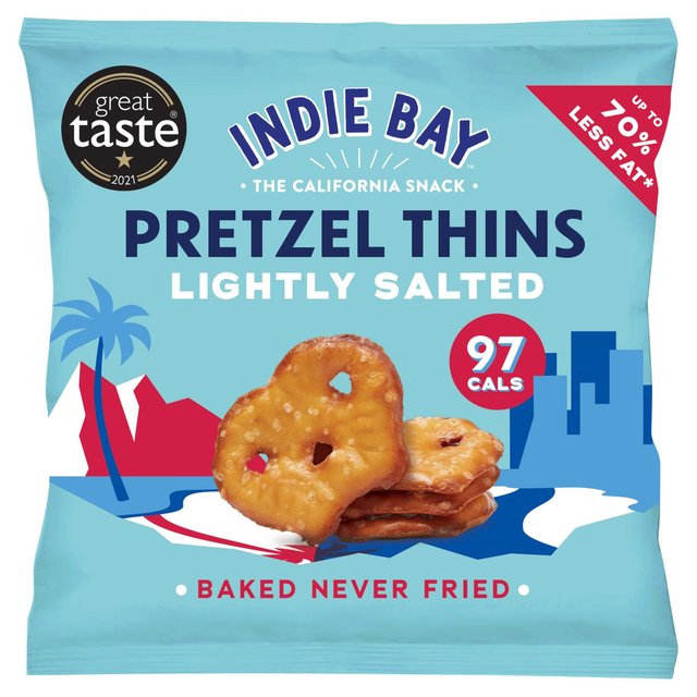 Indie Bay Snacks Pretzel Thins Lightly Salted, 24g