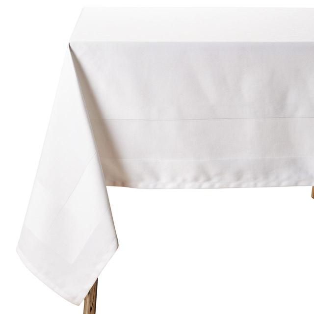 M & S Nova Non Iron Cotton Tablecloth, Large, White