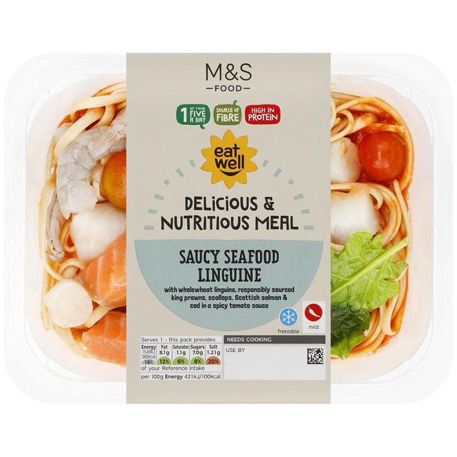 M & S Eat Well Seafood Linguine, 368g