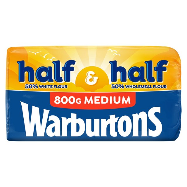 Warburtons Half & Half Medium, 800g