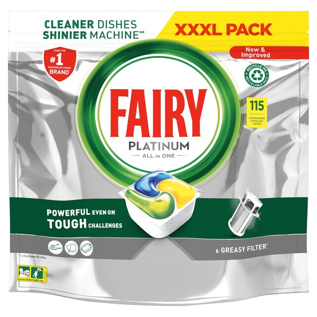 Fairy Automatic Dishwasher Tablets Platinum Lemon Ocado