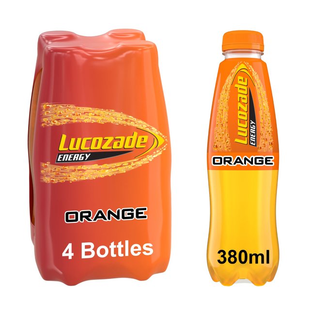 Lucozade Energy Drink Orange, 4 x 380ml