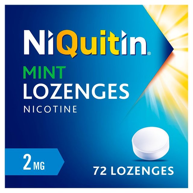 NiQuitin Mint 2mg Lozenges Nicotine Lozenges, 72 Per Pack