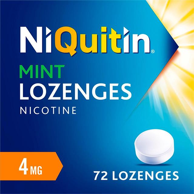 NiQuitin Mint 4mg Lozenges Nicotine Lozenges, 72 Per Pack