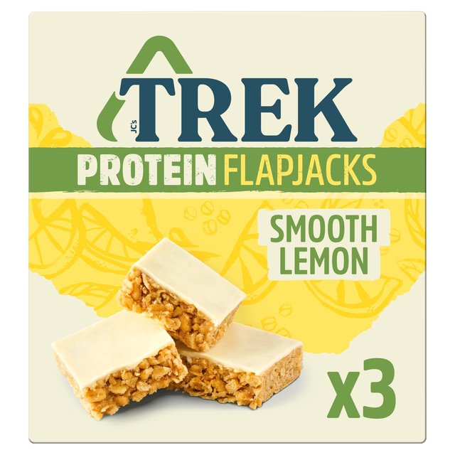 Trek Smooth Lemon Protein Flapjacks, 3 x 50g