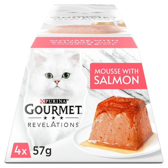 Gourmet Revelations Mousse Salmon Wet Cat Food, 4 x 57g