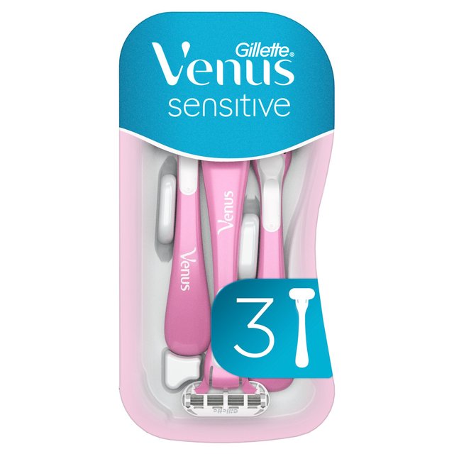 Gillette Venus Disposable Razors Sensitive, 3 Per Pack