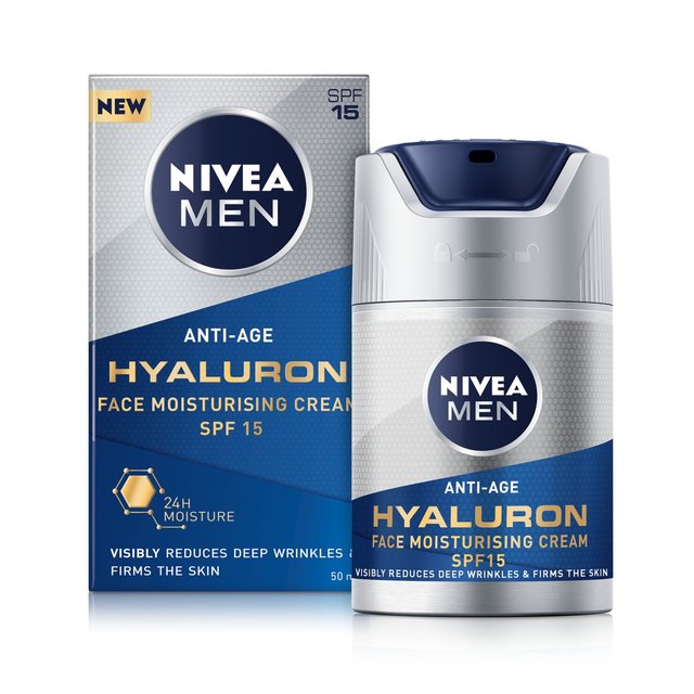 Nivea Men Hyaluron Anti-Age Face Moistursing Cream SPF15, 50ml