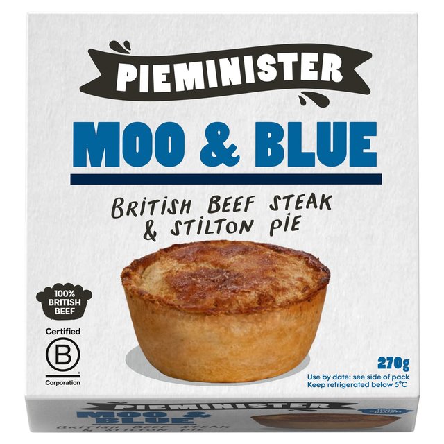 Pieminister Moo & Blue British Steak & Stilton Pie, 270g