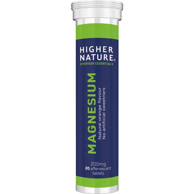 Higher Nature Everyday Essentials Magnesium Effervescent Tablets 200mg, 20 per Pack