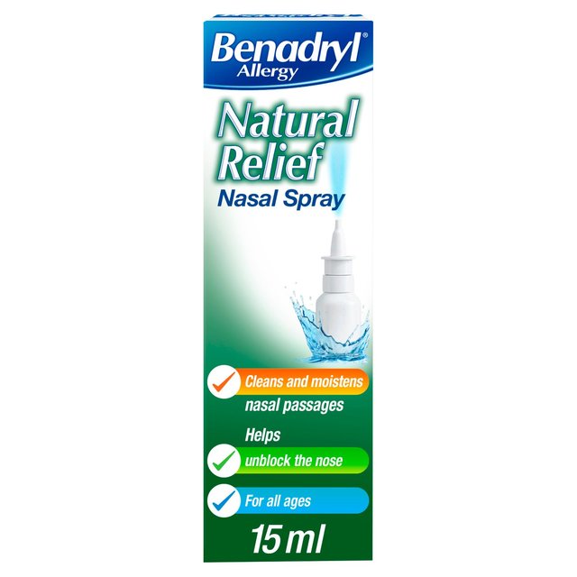 Benadryl Natural Allergy Relief Spray, 15ml