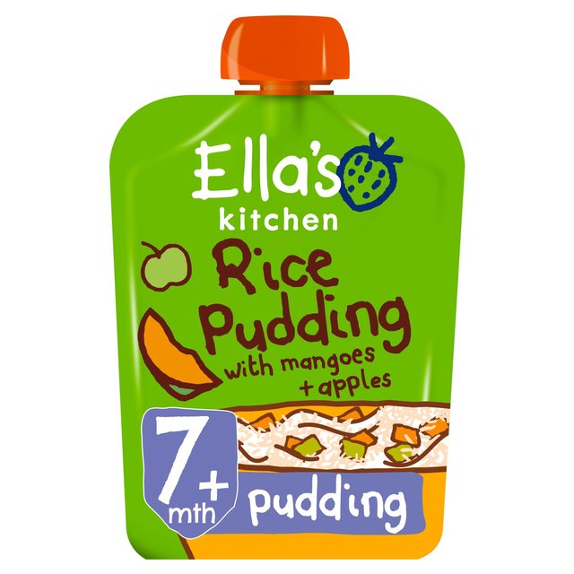 Ella’s Kitchen Rice Pudding With Mangoes + Apples Baby Food Pouch 7+ Months, 80g