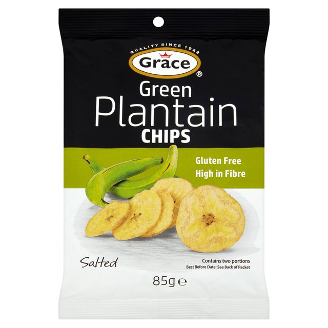 Grace Green Salted Plantain Chips, 85g
