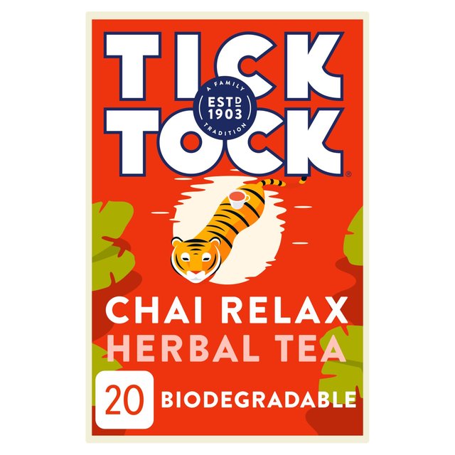Tick Tock Wellbeing Chai Relax, 20 Per Pack