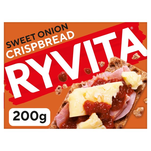 Ryvita Crispbread Sweet Onion Crackers, 200g