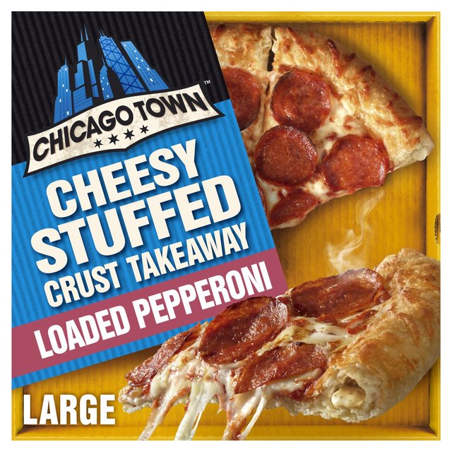 Chicago Town Takeaway Cheesy Stuffed Crust Pepperoni Large Pizza, 640g