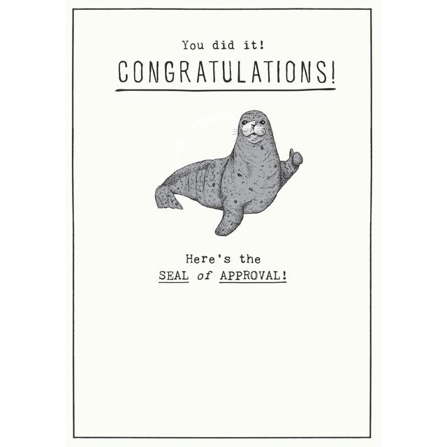 Seal of Approval Congratulations Card, 130x176mm
