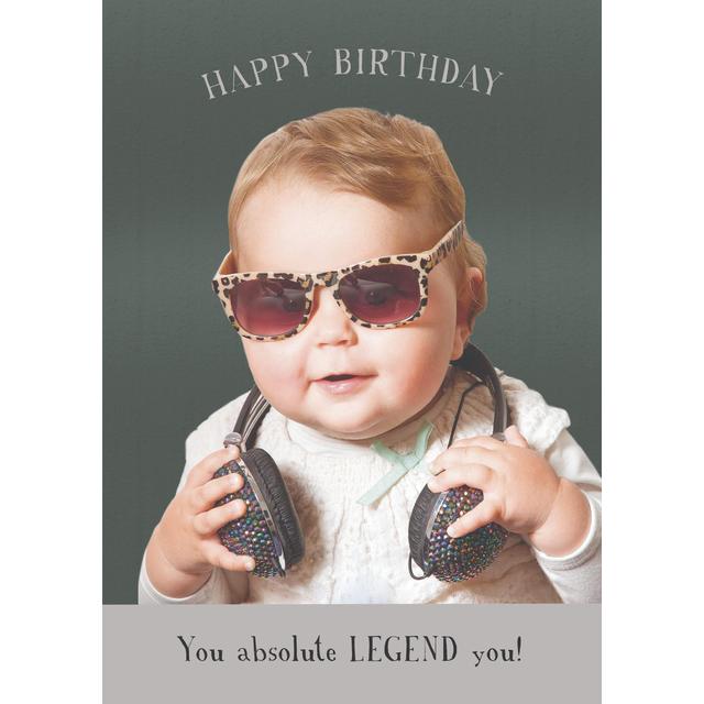 Absolute Legend Baby With Glasses Card, 130x176mm