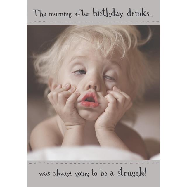 The Morning After Birthday Drinks Card, 130x176mm