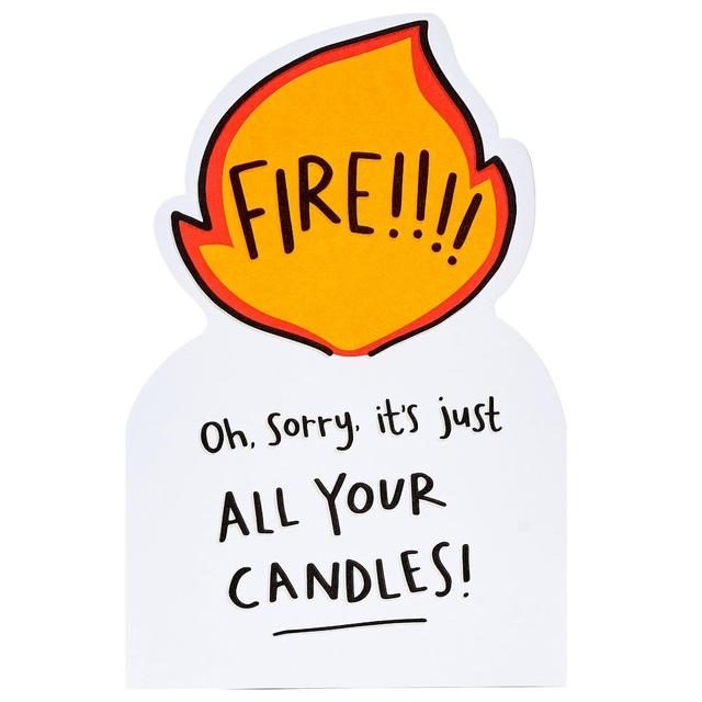 UK Greetings Fire Birthday Card, 12.1x18.4cm