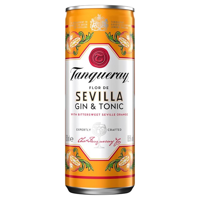 Tanqueray Flor De Sevilla Gin & Tonic Ready to Drink Can, 250ml