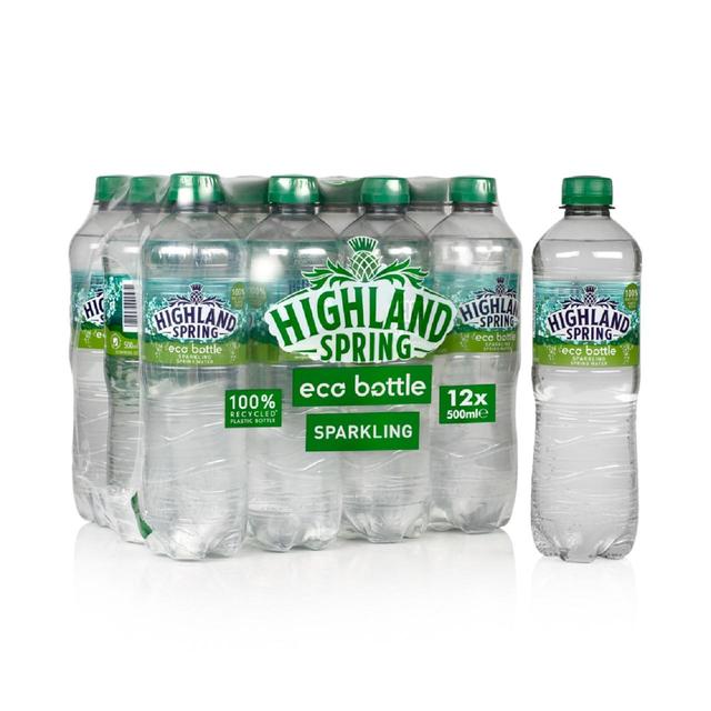 Highland Spring Sparkling Water Eco, 12 x 500ml