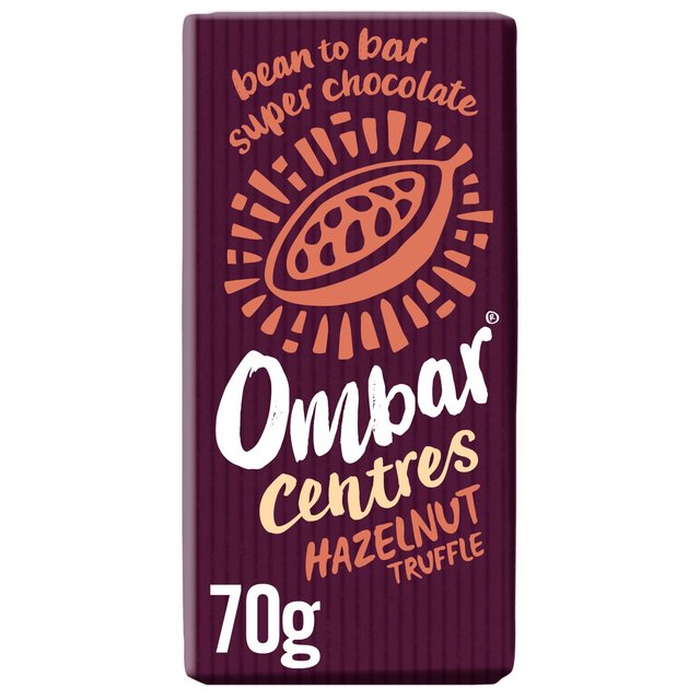 Ombar Centres Hazelnut Truffle Organic Vegan Fair Trade Chocolate, 70g