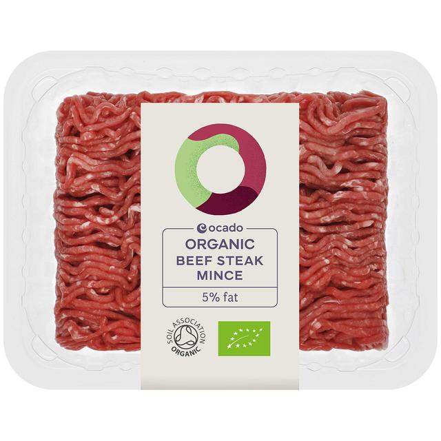 Ocado Organic Lean Beef Steak Mince 5% Fat, 400g