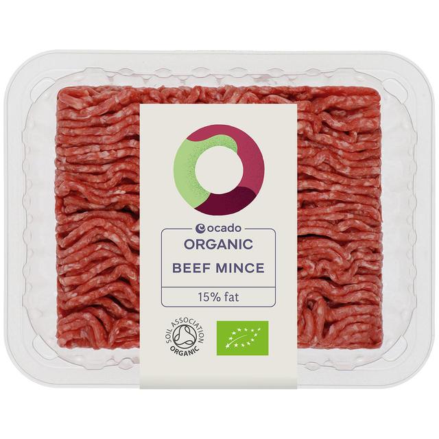 Ocado Organic Beef Mince 15% Fat, 400g