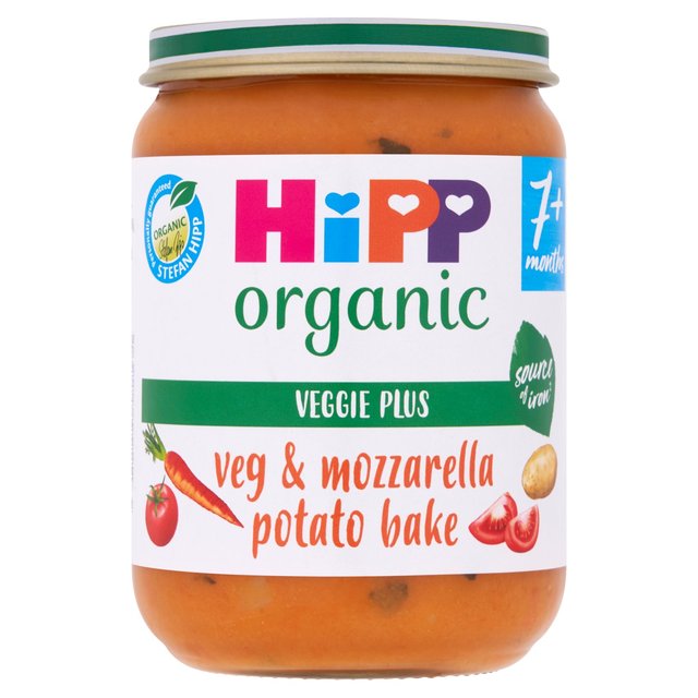 HiPP Organic Veg & Mozzarella Potato Bake Baby Food Jar 7+ Months, 190g