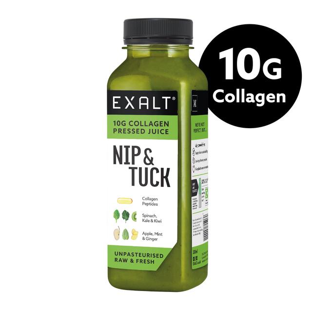 Exalt Nip & Tuck Cold-Pressed Green Juice With Collagen, 330ml