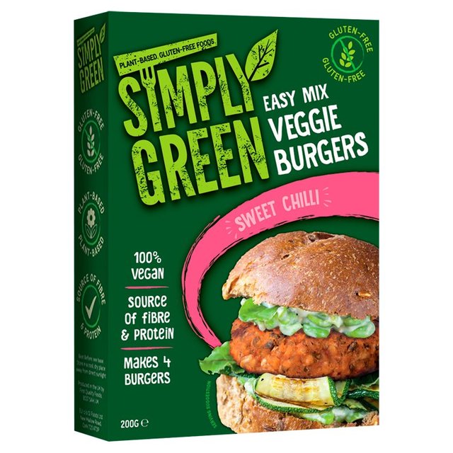 Simply Green Sweet Chilli Veggie Burger Mix Gluten Free, 200g