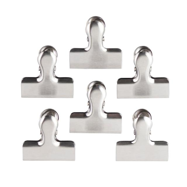 Taylor’s Eye-witness Stainless Steel Small Bag Clips, 6 Per Pack