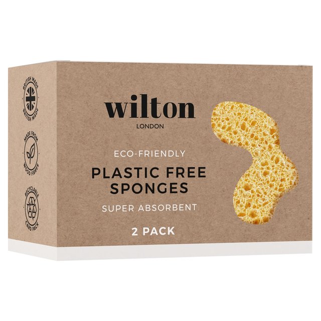 Wilton London Eco Plastic Free Sponge Twin Pack, 2 per Pack