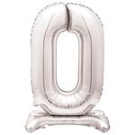 Giant Silver Foil Standing Balloon 0