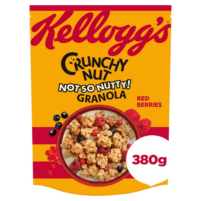 Kellogg’s Crunchy Nut Not So Nutty Red Berries Granola, 380g