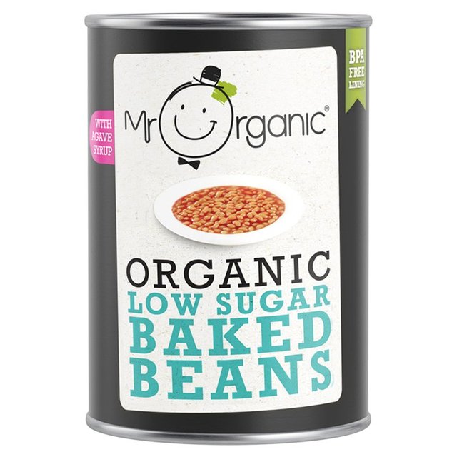 Mr Organic Low Sugar Baked Beans, 400g