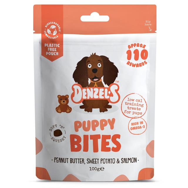 Denzel’s Puppy Training Bites, Peanut Butter, Sweet Potato & Salmon, 100g