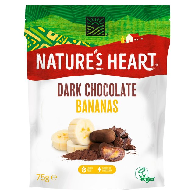 Nature’s Heart Dark Chocolate Bananas, 75g