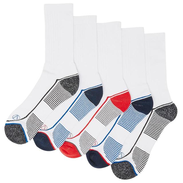 M&S Men's Goodmove 5 Pack Cool & Fresh Sport Socks, Size 6-12, White ...