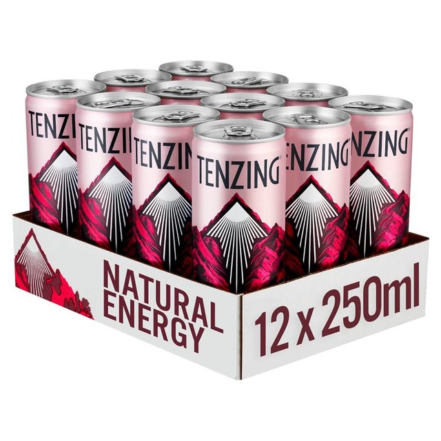 Tenzing Natural Energy Raspberry & Yuzu Case, 12 x 250ml