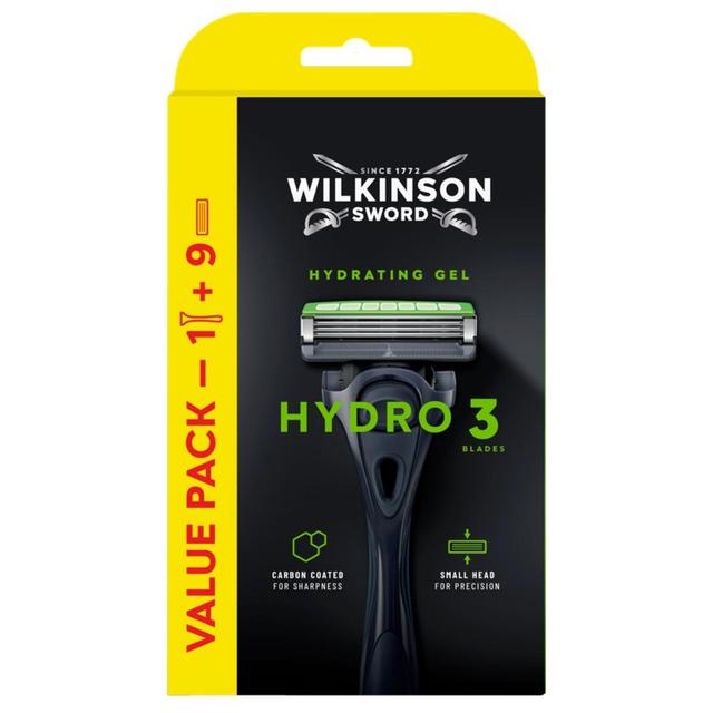 Wilkinson Sword Hydro 3 Skin Protection Men’s Razor With 9 Blades
