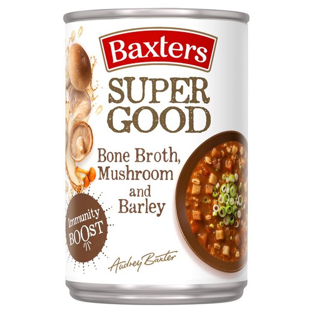 Baxters Super Good Bone Broth With Mushroom & Barley Soup, 400g