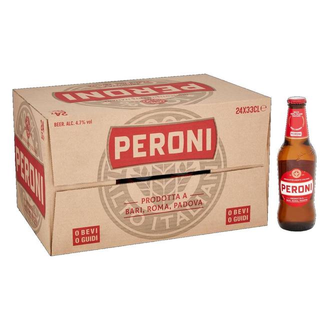 Peroni Red Beer Lager Bottles, 24 x 330ml