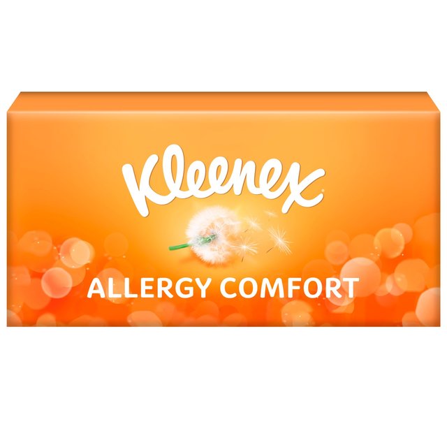 Kleenex White Allergy Comfort Tissues Box, 56 Per Pack