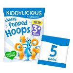 Kiddylicious Cheesy Flavoured Popped Hoops Kids Snacks Multi