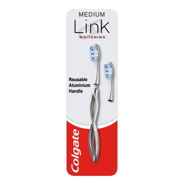 Colgate Link Whitening Medium Replaceable Head Toothbrush Starter Kit, One Size