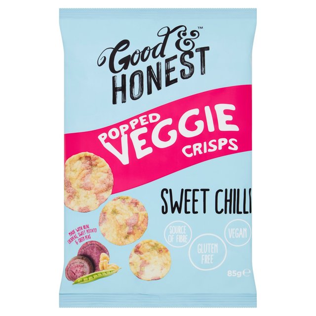 Good & Honest Popped Veggie, Chickpea, Sweet Potato, Pea, Sweet Chilli, 85g