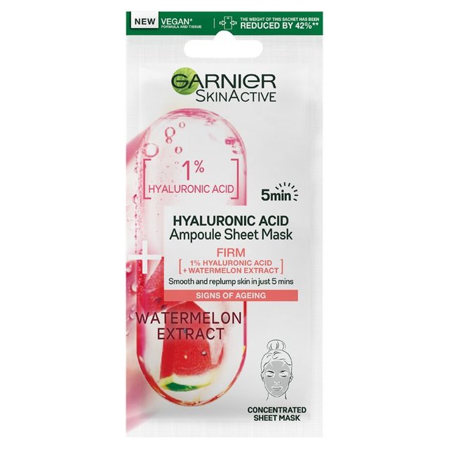 Garnier SkinActive Hyaluronic Acid Firming Ampoule Sheet Mask, 15g